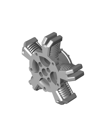 5 Cylinder Radial Engine 3d model