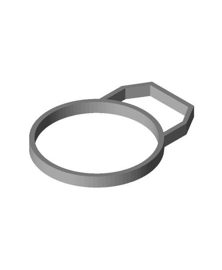 Bottle cap/lid strap holder 3d model