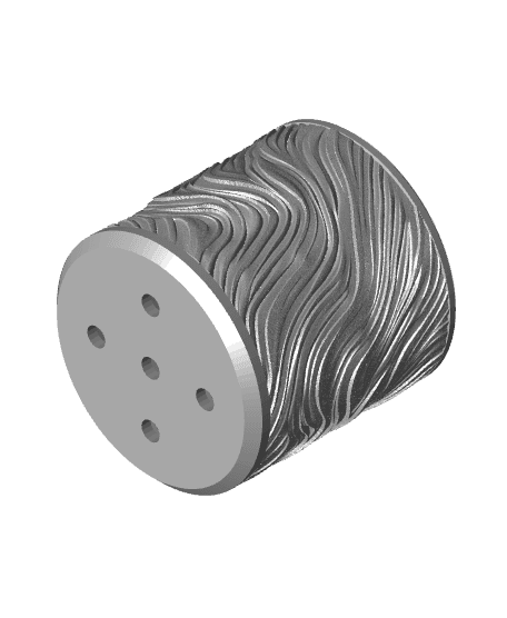 Organic Swirl Planter Round 3d model