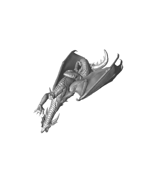 Diving Red Dragon 3d model