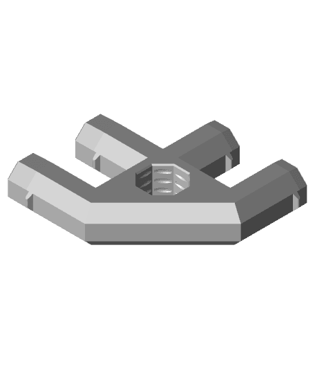 2x2 Push-Fit Bracket 3d model