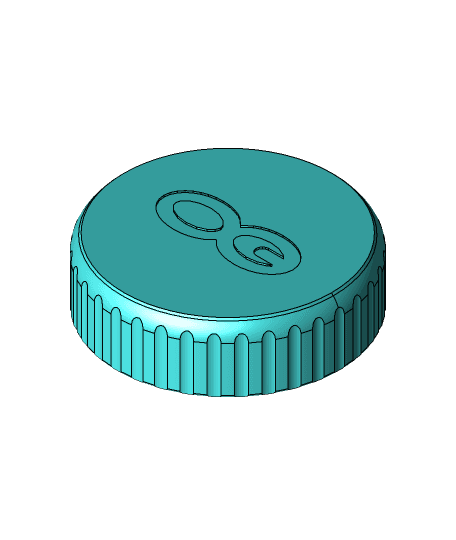  Gridfinity Bottle Cap With Logo 3d model