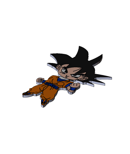 Goku Keychain 2 3d model