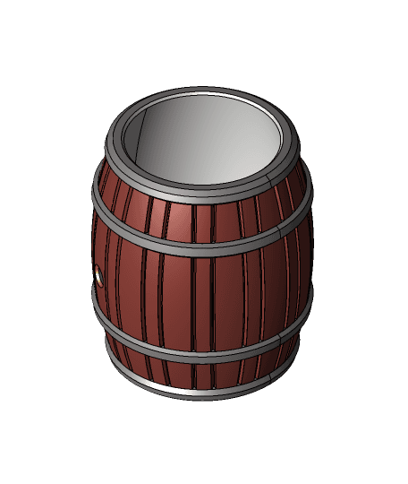 The BIG Barrel - Pen Holder, Candy Dish, DND Dice Holder, WHATEVER! 3d model