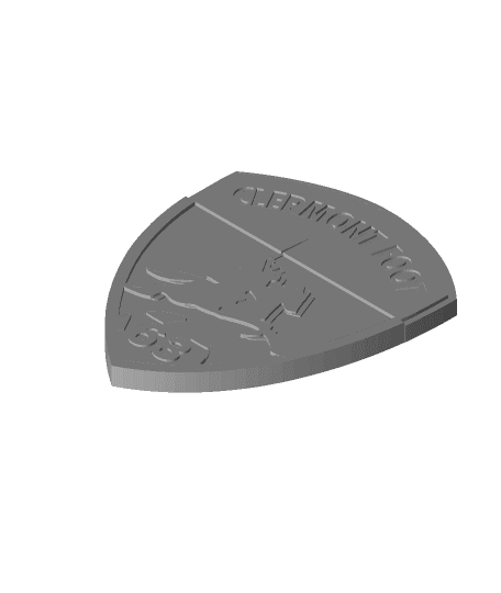 Clermont Foot 63 (Clermont / CF63) coaster or plaque 3d model