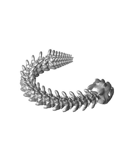 Long Bony Basilisk - Articulated Snap-Flex Fidget (Medium Joints) 3d model