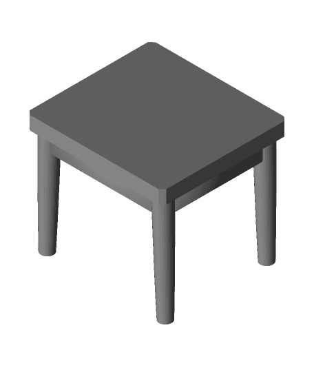 Chair without backrest.obj 3d model