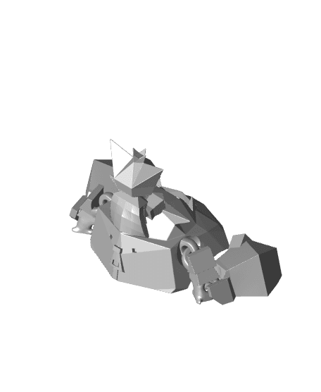 Low Poly Flexi Cait Sith 3d model