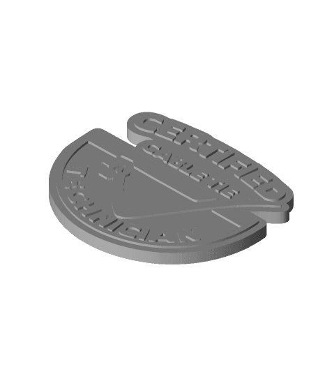 Certified Cable Tie Technician Charm 3d model