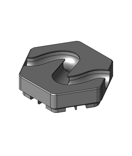 Hextraction - Squiggle tile 3d model