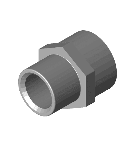 0.75 In. PVC Schedule 40 SLIP x SIP Adapter 3d model