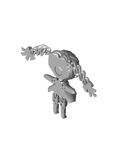 Articulated Creepy Doll 3d model