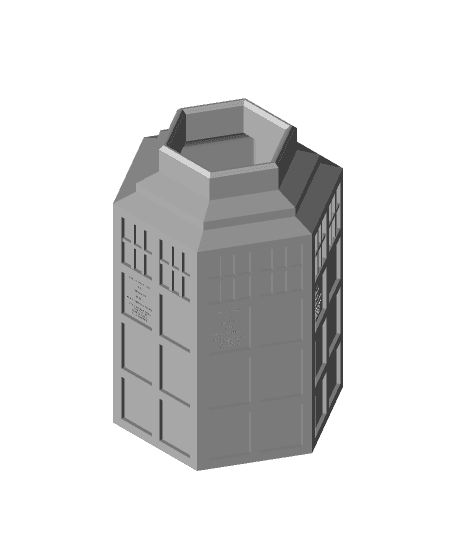 TARDIS VASE (support free) 3d model