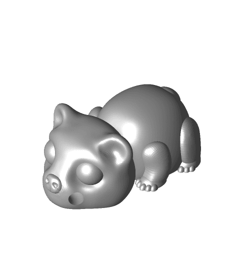 Bear Cub Keychain 3d model