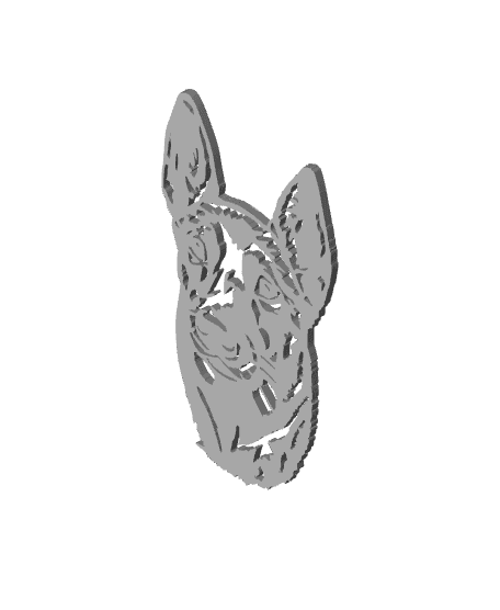 Malinois dog wallart 3d model