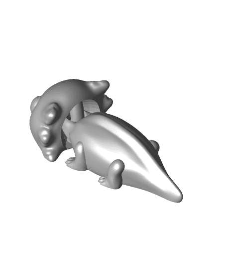 Axolotl Chibi Keychain 3d model