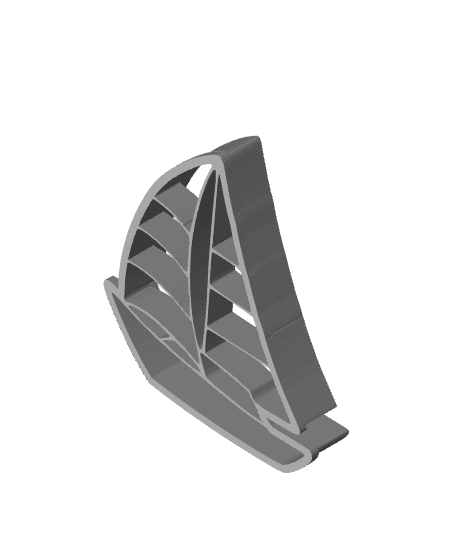 Boat Model Cookie Cutter, Biscuit Cutter 3d model