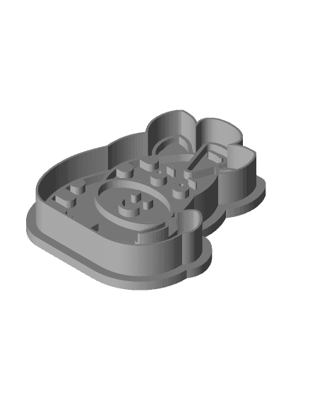 cookie cutter zebra - cutter and stamp 3d model