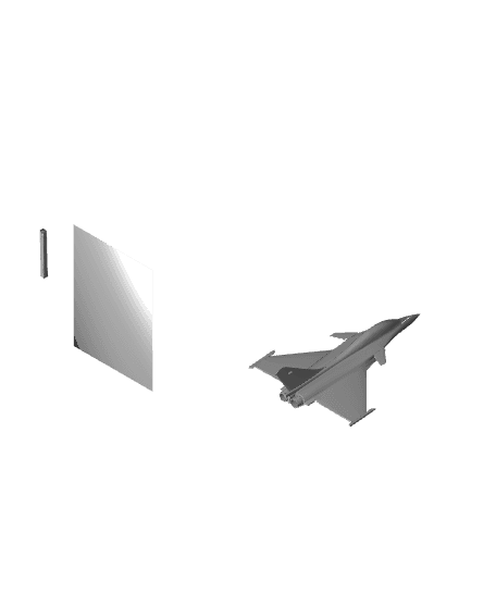 Rafale aircraft model with support 3d model