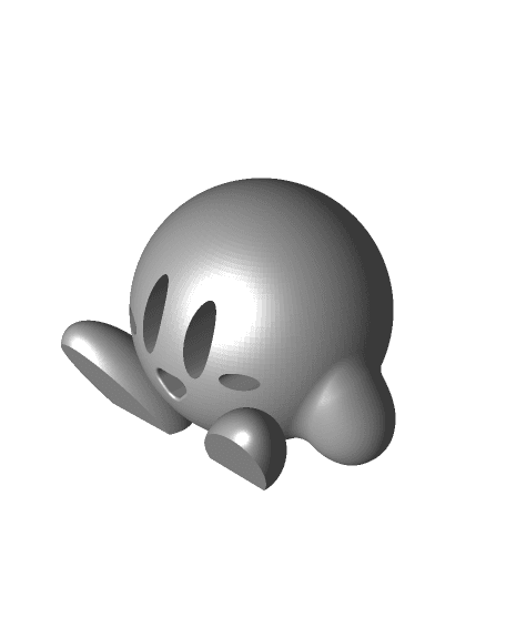 Sitting Kirby - Multicolor 3d model