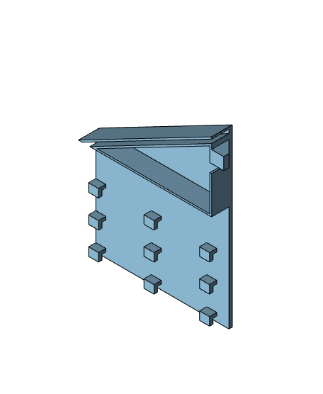 P1P pegboard mod plate cover brackets 3d model