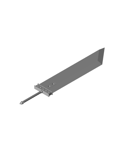 Final Fantasy 7 Buster Sword Keychain 3d model