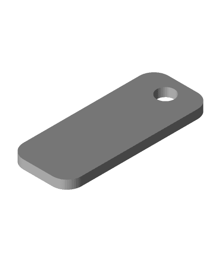 basic label keychain 3d model