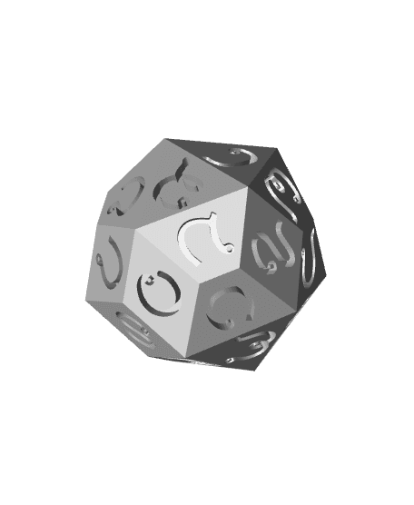 Lao Alphabet d27 Polyhedral Die 3d model