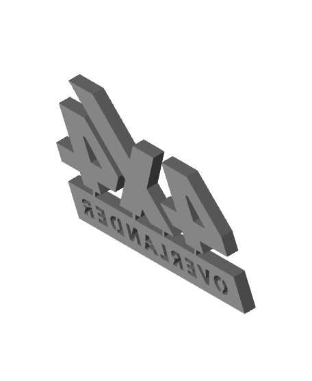 4x4 overlander badge emblem 3d model