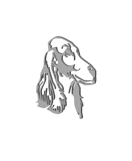 setter wall art spaniel wall decor hunting dog decoration 3d model