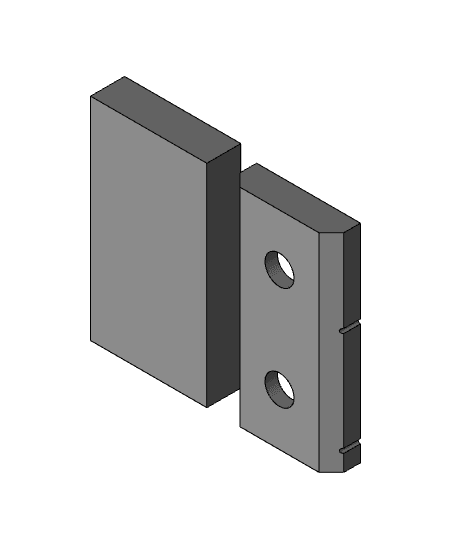 Multiboard Sliding Hangar - 2x Hole V5.step 3d model