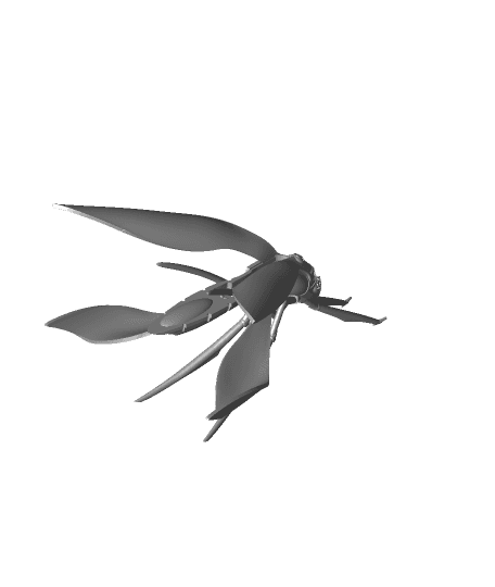 Damselfly Ship Spelljammer Miniature from DnD 3d model