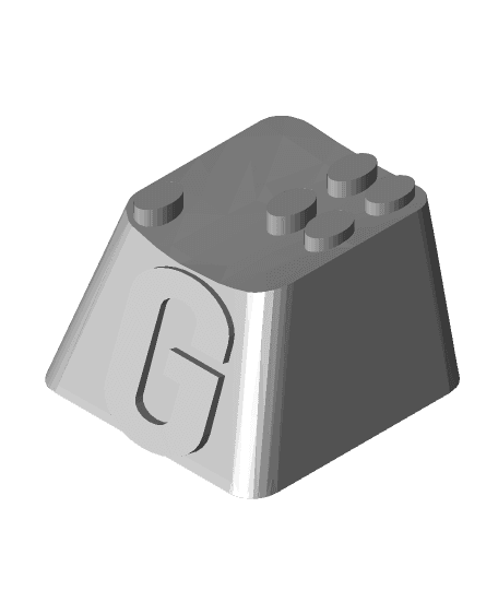 Keyboard caps - Braille Alphabet  G 3d model