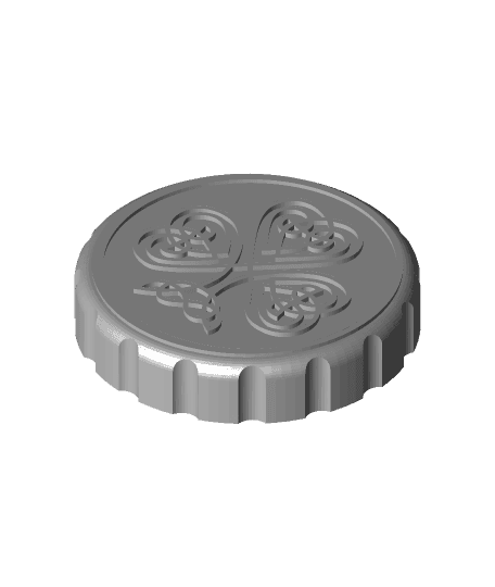 Celtic Shamrock - Stash Jar Lid 3d model