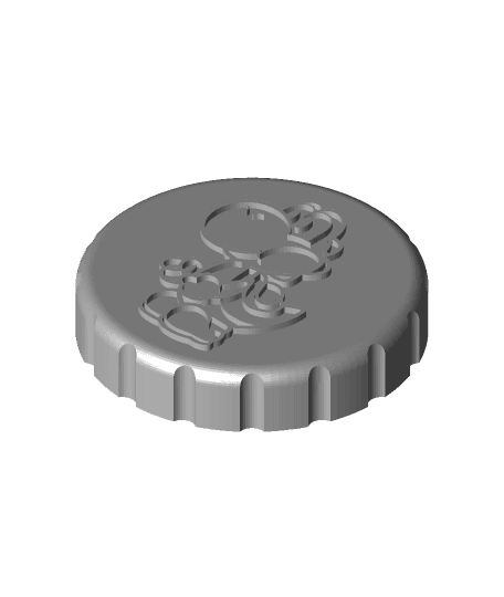 Yoshi Stash Jar Lid  3d model