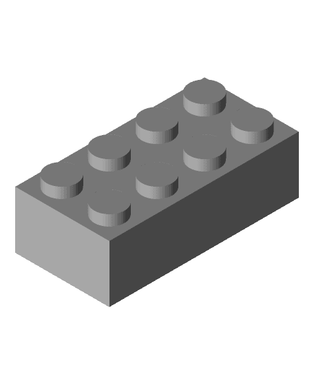 4x2 Lego Brick 3d model