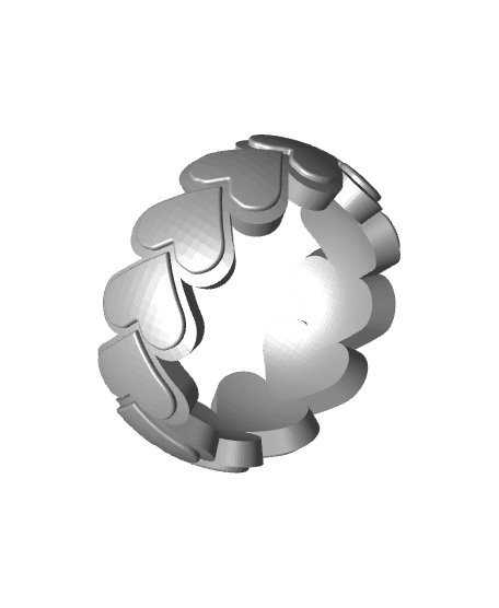 Heart ring (Heart Jewelry Set) 3d model