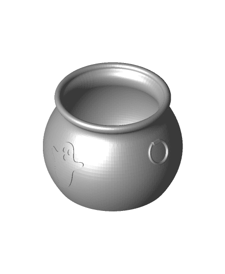 Ghost Cauldron (Bubbles Lid) 3d model