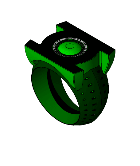 Green Lantern Ring 3d model