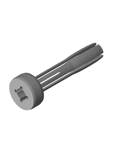 Break away push pin anchor 3d model