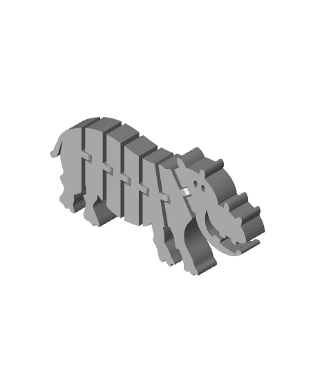 flexi hippo.stl 3d model