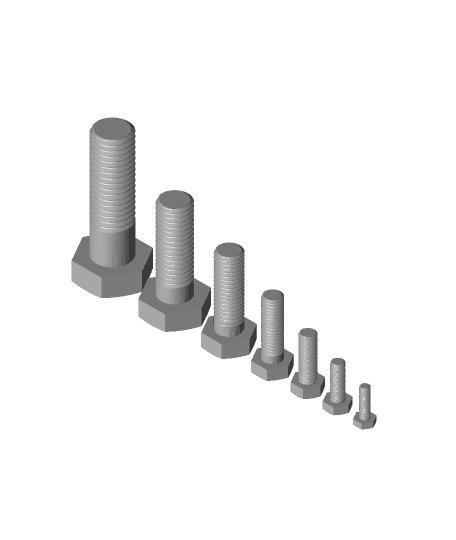 Screws din933.stl 3d model