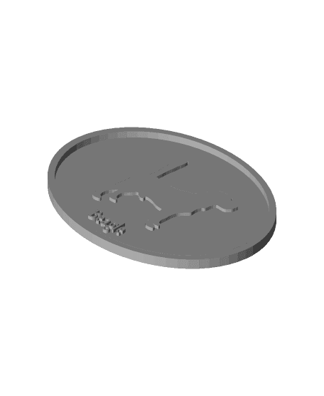 Beagle Dog Breed Plaque  3d model