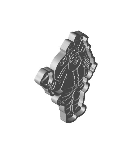 Santa cookie cutter.stl 3d model