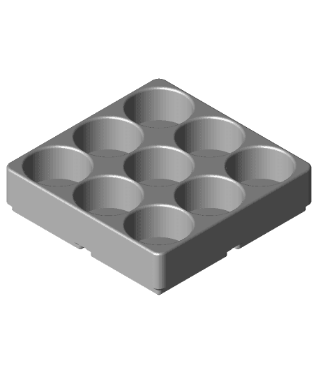 Gridfinity 2x2 Model Paints (9x) Holder 3d model