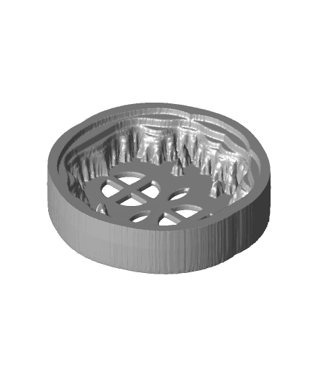 Bonsai Planter Pot - Mirrored Mandelbrot Fractal.stl 3d model