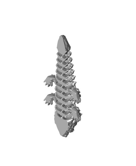 Snowfall, Winter Dragon Child - Articulated Dragon Snap-Flex Fidget (Medium Tightness Joints) 3d model