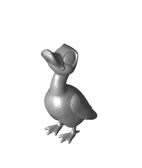 Duck Feeding Up Med Poly 3d model