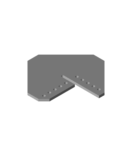 Modular leather template: outside corner 3d model