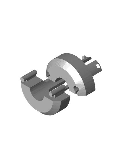 Coax Cable Grommet Interlocking Halves 3d model